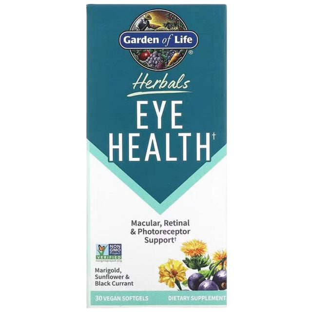 Herbals Eye Health | with Marigold & Black Currant - 30 Гел капсули  Garden Of Life - Nutra Best Bulgaria