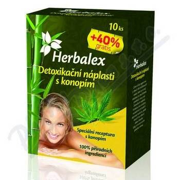 Herbamedicus - Detox patches with cannabis 10 pcs + 40% FREE  Herbamedicus - Nutra Best Bulgaria
