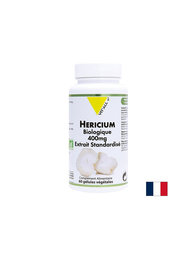 Имунитет и мозъчна функция - Лъвска грива (Hericium), 400 mg x 60 капсули  Vit'all Plus - Nutra Best Bulgaria