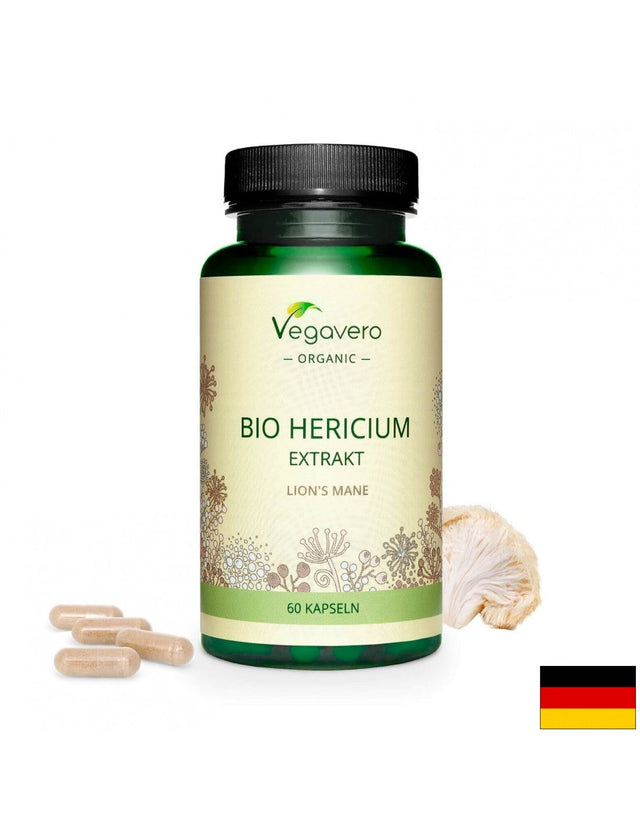 Hericium Bio Extrakt/ Херициум (Лъвска грива) БИО екстракт, 60 капсули, 100 % Vegan Vegavero  Vegavero - Nutra Best Bulgaria
