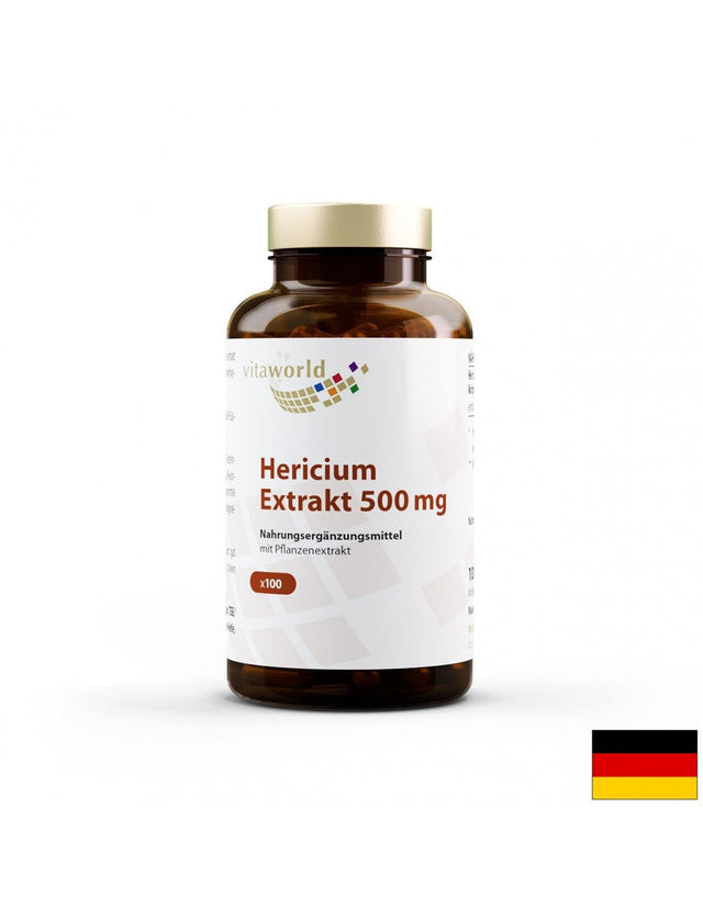 Hericium extrakt / Херициум 500 mg, 100 капсули  Vita World - Nutra Best Bulgaria