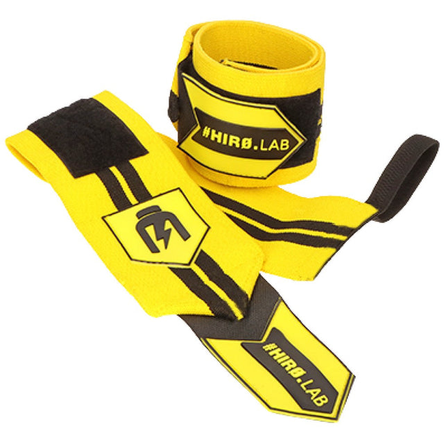 Hero Wrist Wraps | Yellow & Black  Hero.Lab - Nutra Best Bulgaria