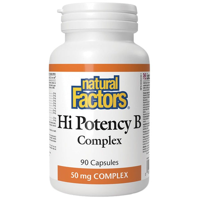 Hi Potency B Complex - 90 капсули  Natural Factors - Nutra Best Bulgaria