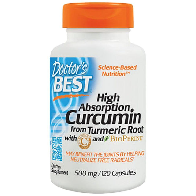 High Absorption Curcumin 500mg - 120 капсули  Doctor’s Best - Nutra Best Bulgaria