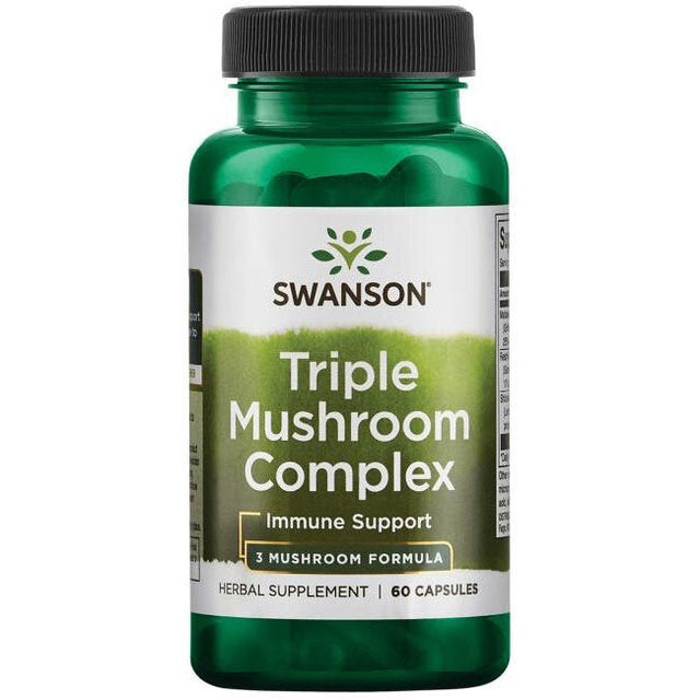 High-Potency Triple Mushroom Standardized Complex - 60 капсули  Swanson - Nutra Best Bulgaria