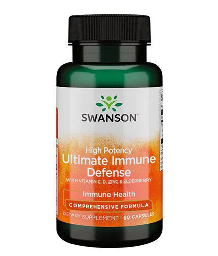 High Potency Ultimate Immune Defense with C, D, Zinc & Elderberry - 60 капсули  Swanson - Nutra Best Bulgaria