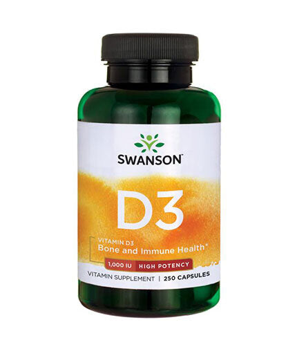 High Potency Vitamin D3 1000 IU - 250 капсули  Swanson - Nutra Best Bulgaria