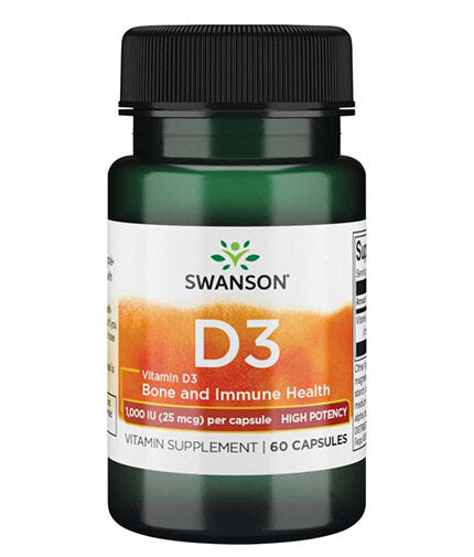High Potency Vitamin D3 1000 IU - 60 капсули  Swanson - Nutra Best Bulgaria
