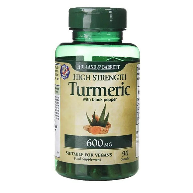 High Strength Turmeric 600 mg | With Black Pepper - 90 капсули  Holland and Barrett - Nutra Best Bulgaria