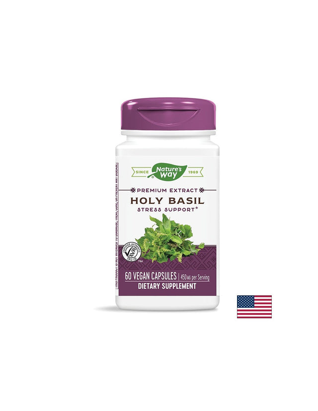 Holy Basil/ Свещен босилек 450 mg х 60 капсули Nature’s Way  Nature’s Way - Nutra Best Bulgaria