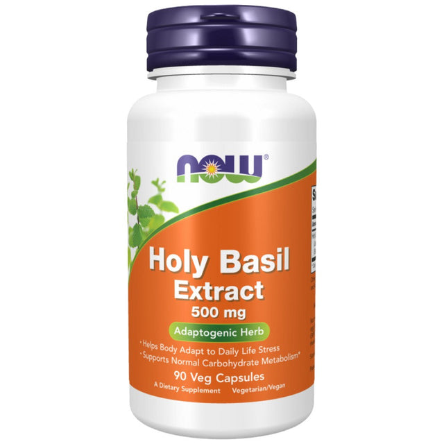 Holy Basil Extract 500 mg - 90 капсули  NOW Foods - Nutra Best Bulgaria