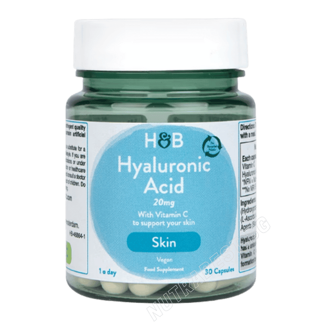 Hyaluronic Acid 20 mg / with Vitamin C - 30 капсули  Holland and Barrett - Nutra Best Bulgaria