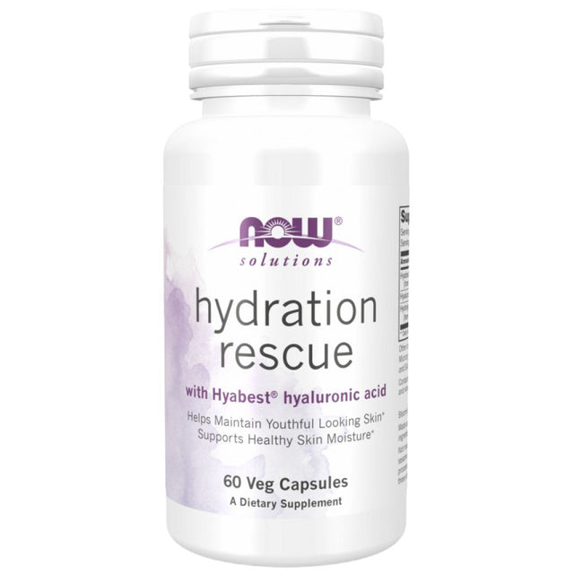 Hydration Rescue | with Hyabest® - 60 капсули  NOW Foods - Nutra Best Bulgaria