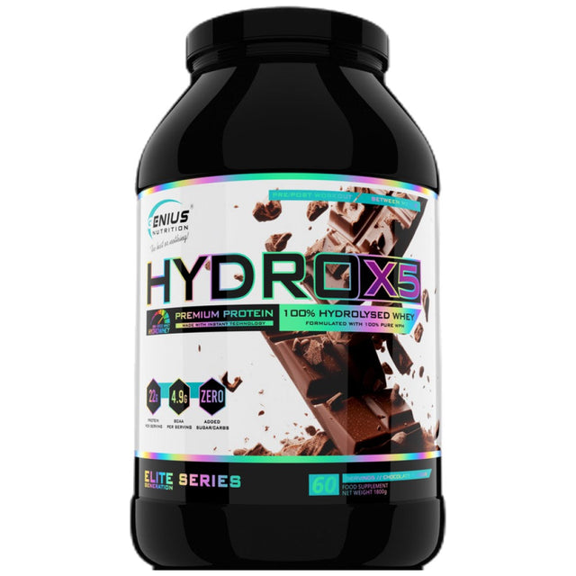 Hydro X5 | 100% Hydrolyzed Whey - 1800 грама  Genius Nutrition - Nutra Best Bulgaria