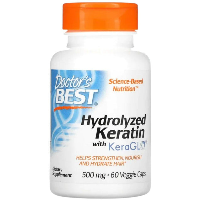 Hydrolyzed Keratin 500 mg | with KeraGLO® - 60 капсули  Doctor’s Best - Nutra Best Bulgaria