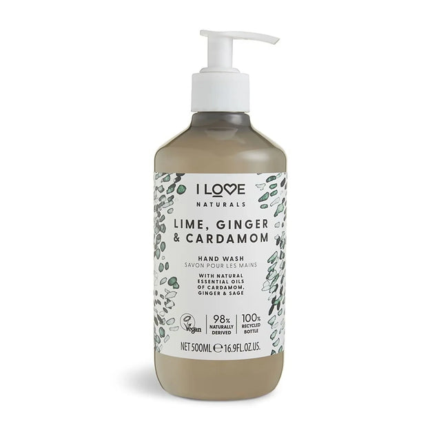I Love, Naturals Collection, Lime, Ginger & Cardamom, Cleansing, Liquid Soap, For Hands, 500 ml  I Love - Nutra Best Bulgaria