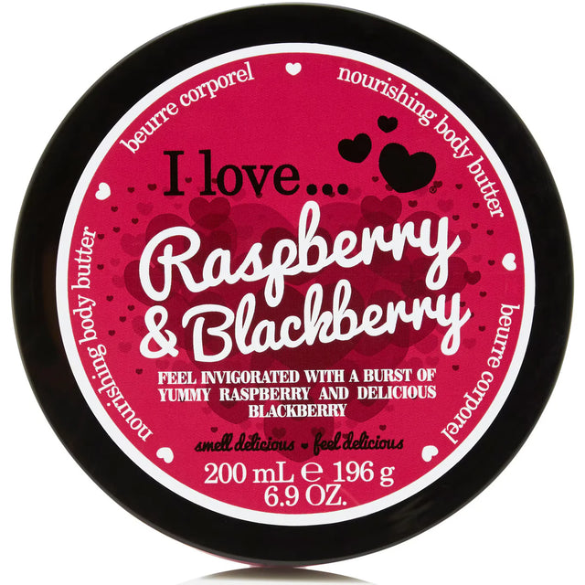 I Love, Raspberry & Blackberry, Hydra-Nourishing, Body Butter, 200 ml  I Love - Nutra Best Bulgaria