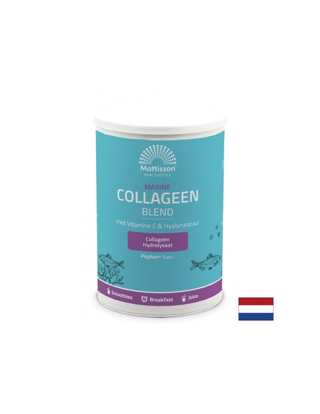Рибен колаген тип I с витамин С и Хиалуронова киселина - Marine Collagen Peptan, 300 g  Mattisson Healthstyle - Nutra Best Bulgaria