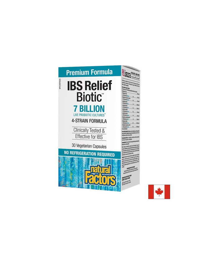 IBS Relief Biotic™ | 7 Billion Live Cultures, 4 Strains - 30 капсули  Natural Factors - Nutra Best Bulgaria