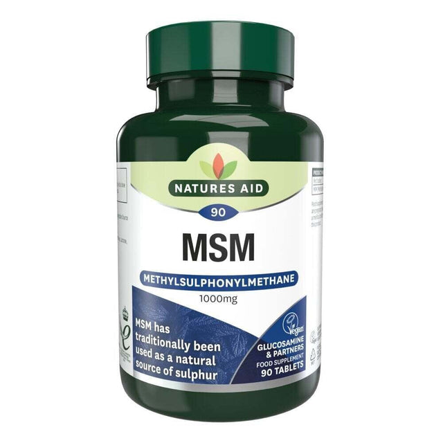 Метилсулфонилметан МСМ (Methylsulfonylmethane MSM) 1000мг 90 таблетки NaturesAid - Nutra Best Bulgaria