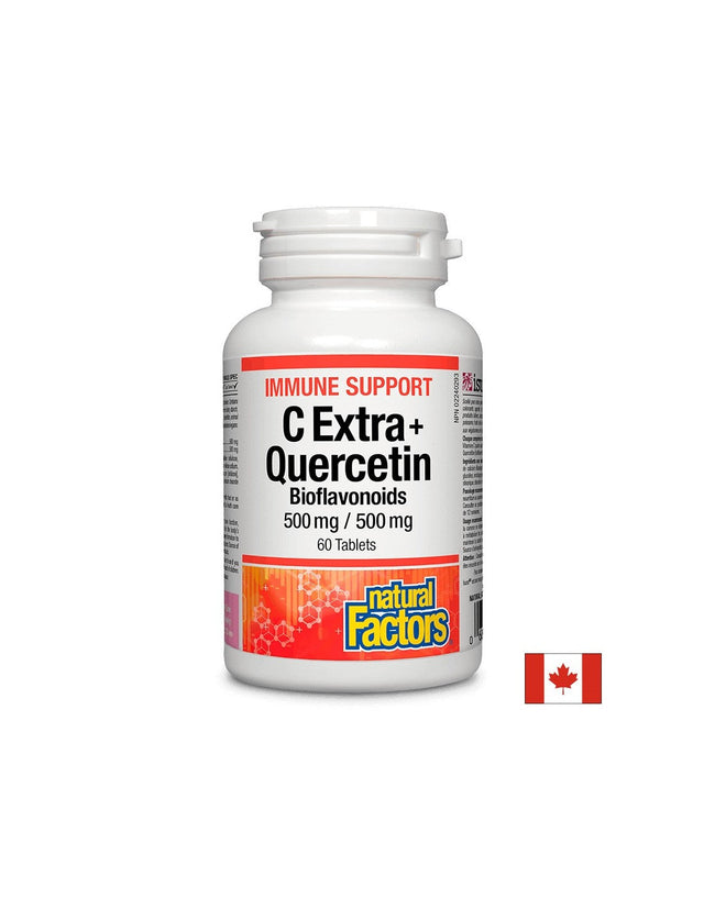 Immune Support C Extra + Quercetin 500 mg - 60 Таблетки  Natural Factors - Nutra Best Bulgaria