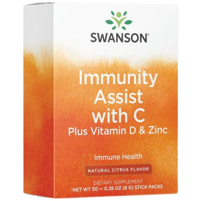 Immunity Assist with C Plus Vitamin D and Zinc | Citrus Flavor 30 Пакета  Swanson - Nutra Best Bulgaria