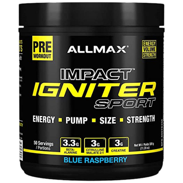 Impact Igniter Sport / Pre-Workout - 320 грама  AllMax Nutrition - Nutra Best Bulgaria