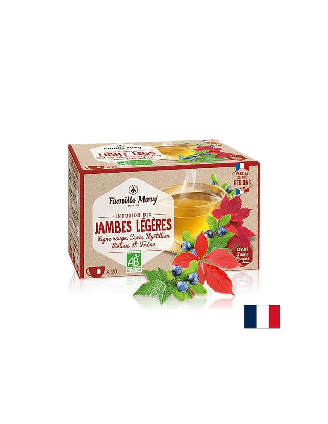 Infusion bio jambes legeres/ Чай за венозната система, 20 филтърни пакетчета  Famille Mary - Nutra Best Bulgaria