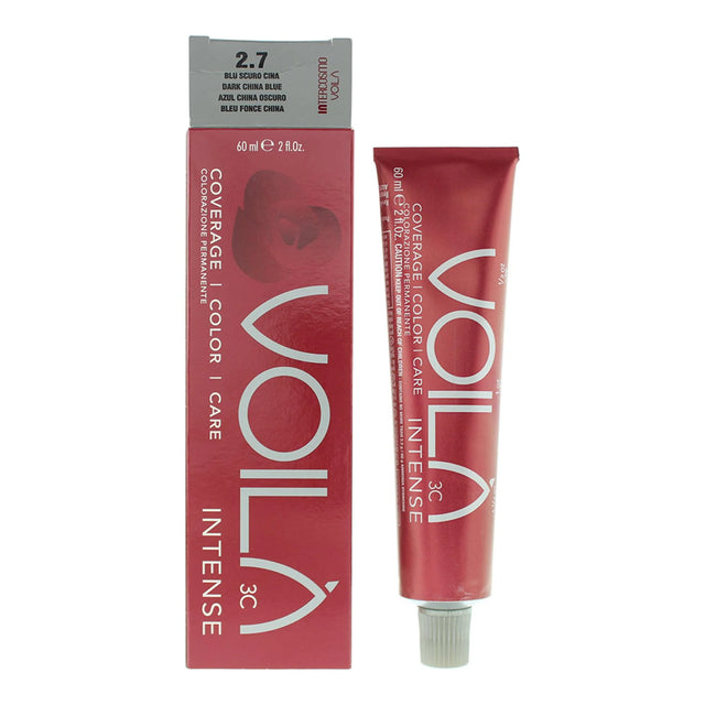 Intercosmo, Voila 3C Intense, Aqua, Permanent Hair Dye, 2.7 Dark China Blue, 60 ml  Intercosmo - Nutra Best Bulgaria