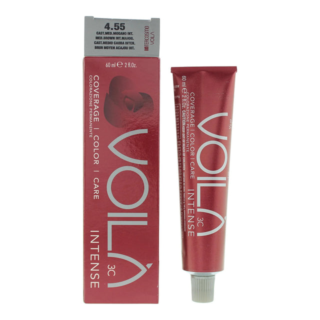 Intercosmo, Voila 3C Intense, Permanent Hair Dye, 4.55 Medium Brown Intense Mahogany, 60 ml  Intercosmo - Nutra Best Bulgaria