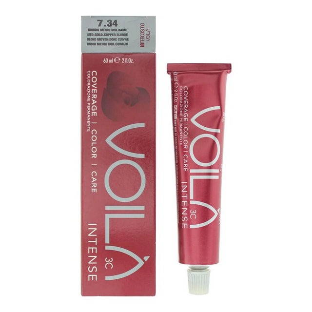 Intercosmo, Voila 3C Intense, Permanent Hair Dye, 7.34 Medium Golden Copper Blonde, 60 ml  Intercosmo - Nutra Best Bulgaria