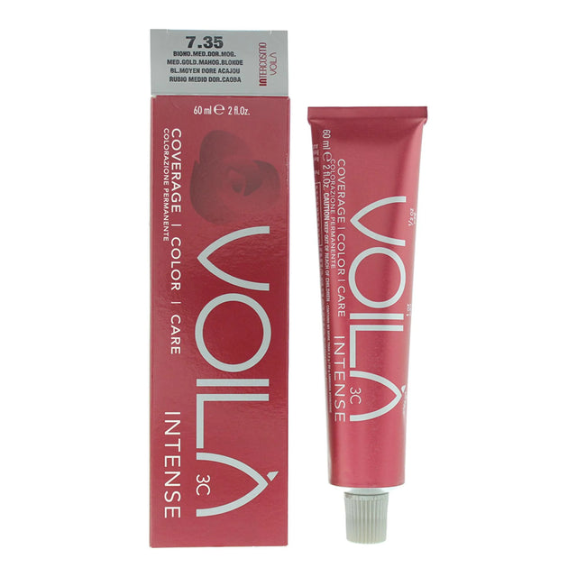 Intercosmo, Voila 3C Intense, Permanent Hair Dye, 7.35 Medium Golden Mahogany Blonde, 60 ml  Intercosmo - Nutra Best Bulgaria