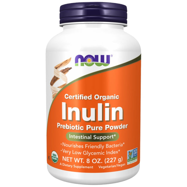 Inulin Powder Pure FOS - 227 грама  NOW Foods - Nutra Best Bulgaria