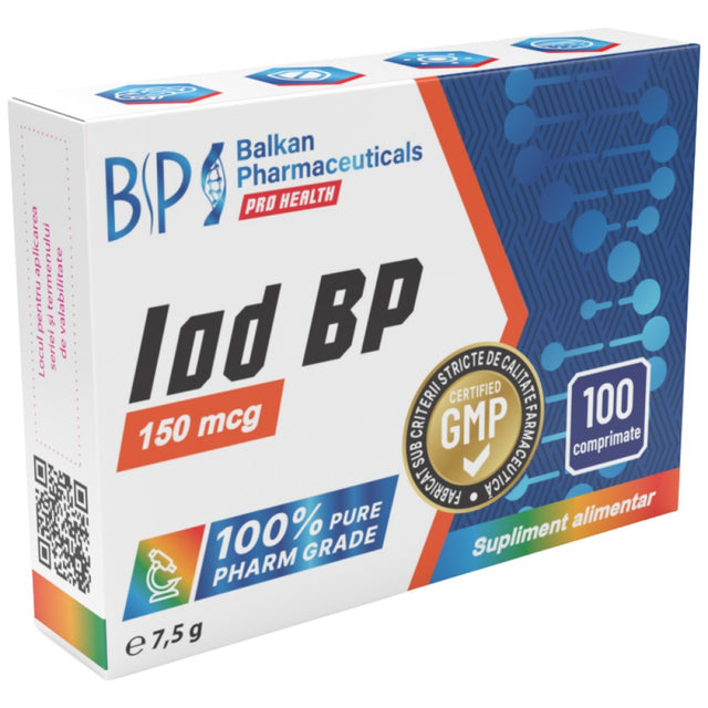 Iod BP 150 mcg - 100 Таблетки  Balkan Pharmaceuticals - Nutra Best Bulgaria