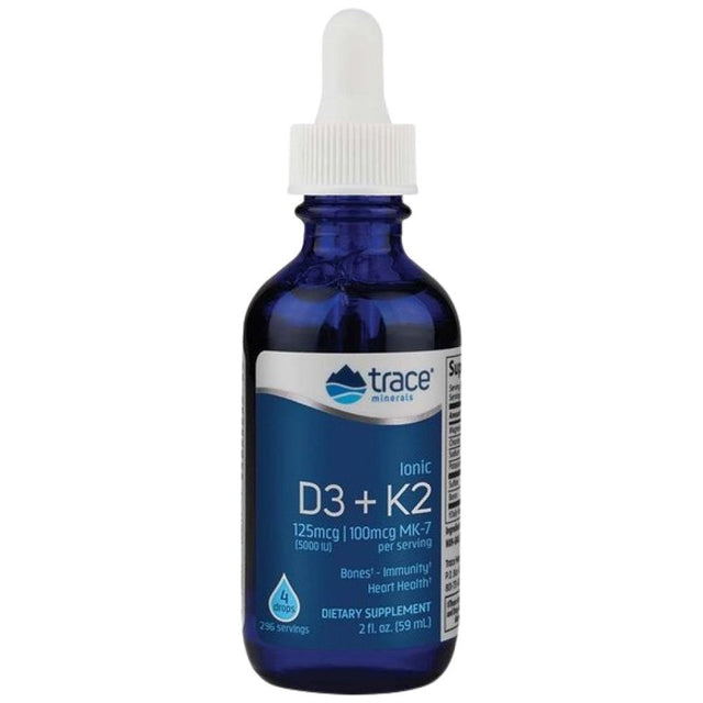 Ionic D3 + K2 | Drops - 59 мл  Trace Minerals - Nutra Best Bulgaria