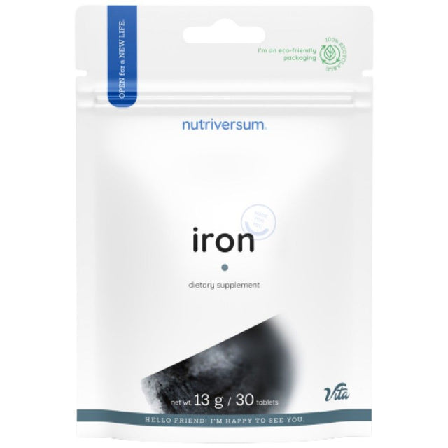 Iron 30 mg | Ferrous Fumarate - 30 Таблетки  Nutriversum - Nutra Best Bulgaria