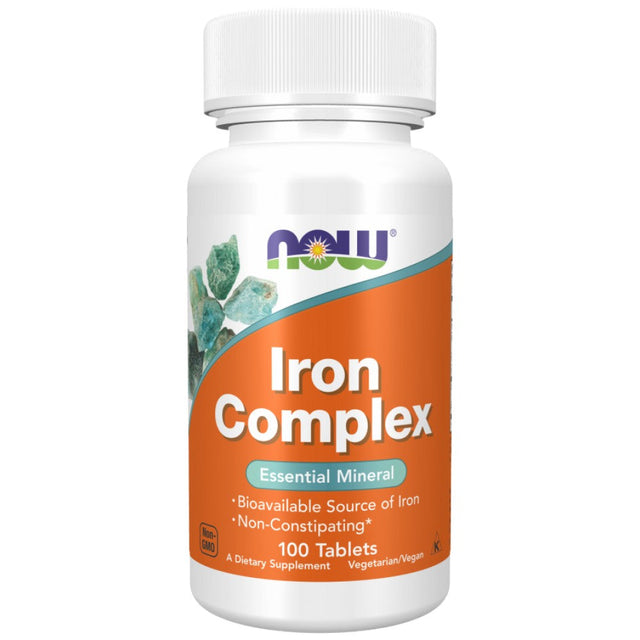 Iron Complex - 100 Таблетки  NOW Foods - Nutra Best Bulgaria