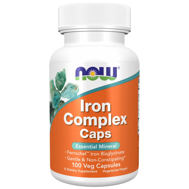 Iron Complex / Caps - 100 капсули  NOW Foods - Nutra Best Bulgaria