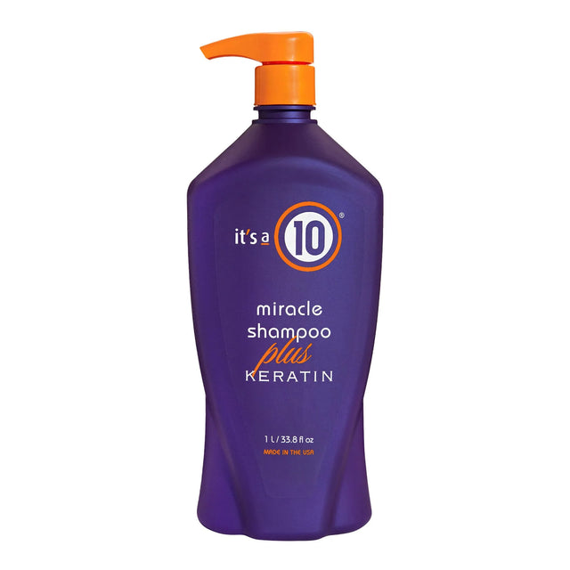 It's a 10, Miracle Shampoo Plus Keratin, Hair Shampoo, Hydrate & Protect, 1000 ml  It`s a 10 - Nutra Best Bulgaria