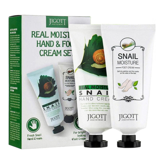 JIGOTT Real Moisture Hand & Foot Cream Set (100 ml+100 ml)  Jigott - Nutra Best Bulgaria