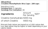 Creatine Monohydrate Xtra Caps 200 капсули - Nutra Best