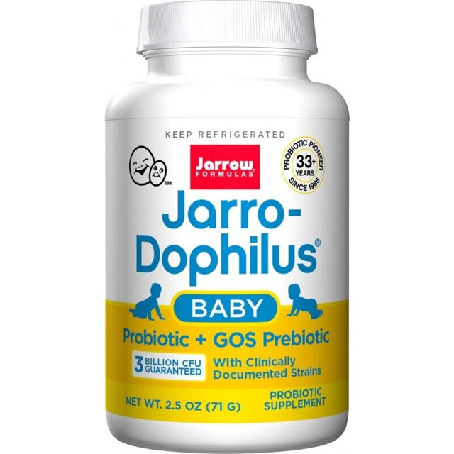 Jarro-Dophilus Baby Probiotic + GOS Prebiotic - Пробиотик за Деца - 71 грама  Jarrow Formulas - Nutra Best Bulgaria