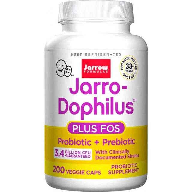 Jarro-Dophilus®+FOS (3.4 B. CFU) / 200 Caps  Jarrow Formulas - Nutra Best Bulgaria