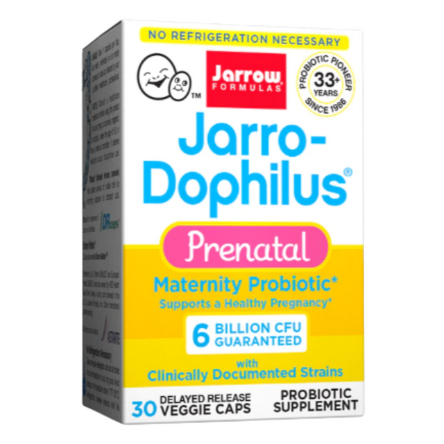 Jarro-Dophilus Prenatal 6 B. - Пробиотик за Бременни - 30 капсули  Jarrow Formulas - Nutra Best Bulgaria
