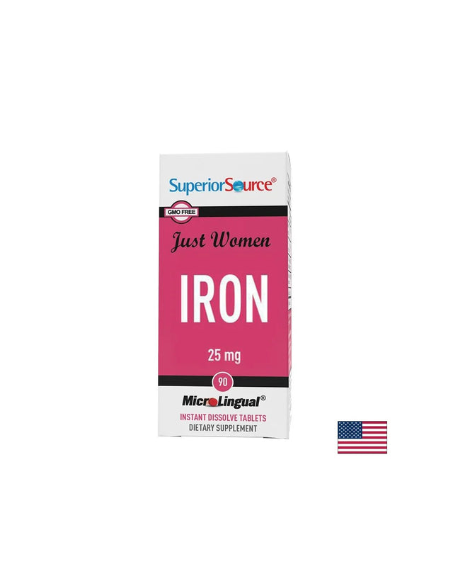 Анемия - Желязо - Just Women, 90 сублингвални таблетки Superior Source - Nutra Best