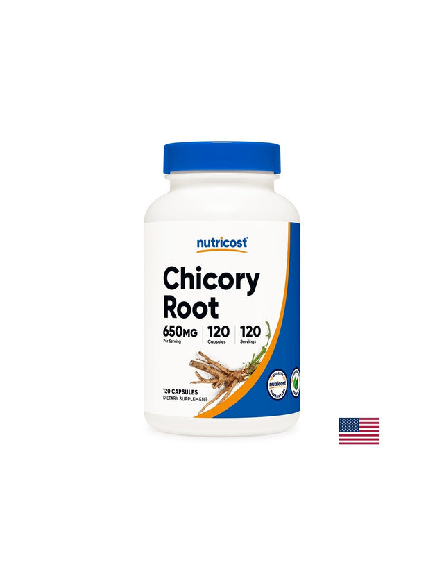 Kорен от цикория - При диабет и нарушено храносмилане, 650 mg, 120 капсули Nutricost  Nutricost - Nutra Best Bulgaria