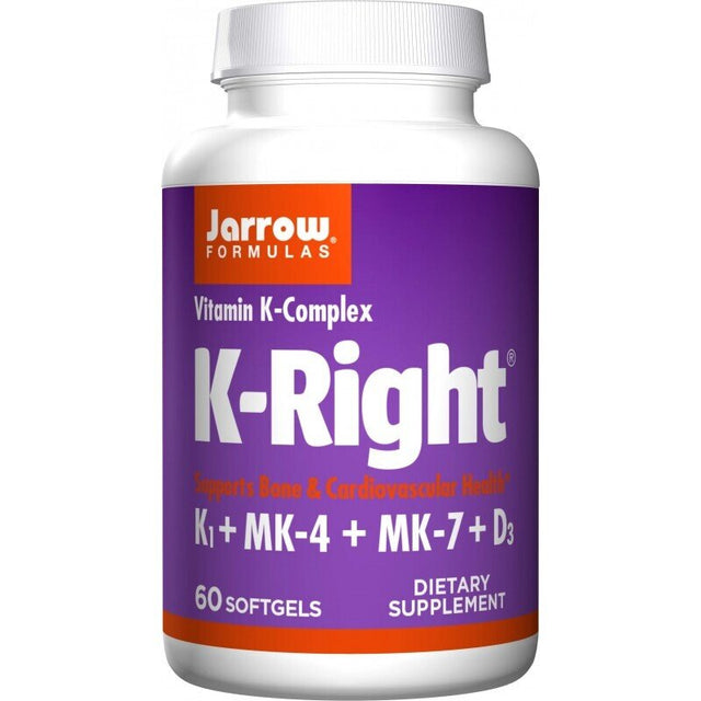 K-Right - Vitamin K Complex - Витамин К - 60 softgels  Jarrow Formulas - Nutra Best Bulgaria