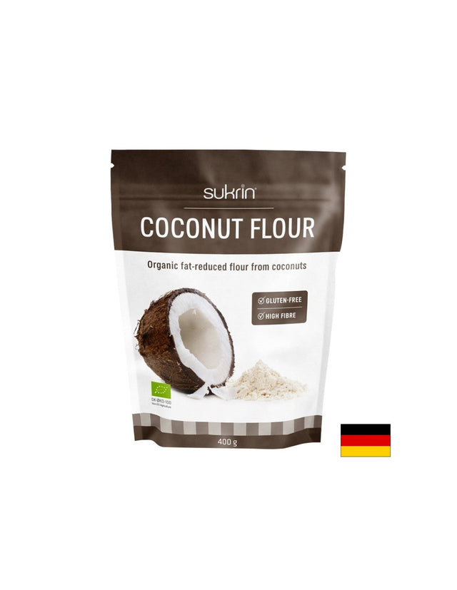 Kокосово брашно Sukrin® (обезмаслено), БИО, 400 g  No Sugar Sugar - Nutra Best Bulgaria