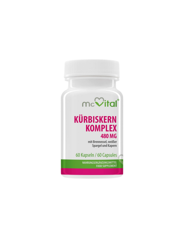 Kürbiskern Komplex / Тиквено семе с коприва, аспержи и каперси за уринарно здраве, 60 капсули  Vitabay - Nutra Best Bulgaria