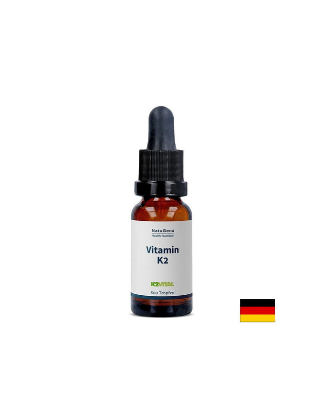 Витамин K2 (менахинон МК-7) - Костно здраве и калциев баланс, 20 ml капки, 75 дози  NatuGena - Nutra Best Bulgaria
